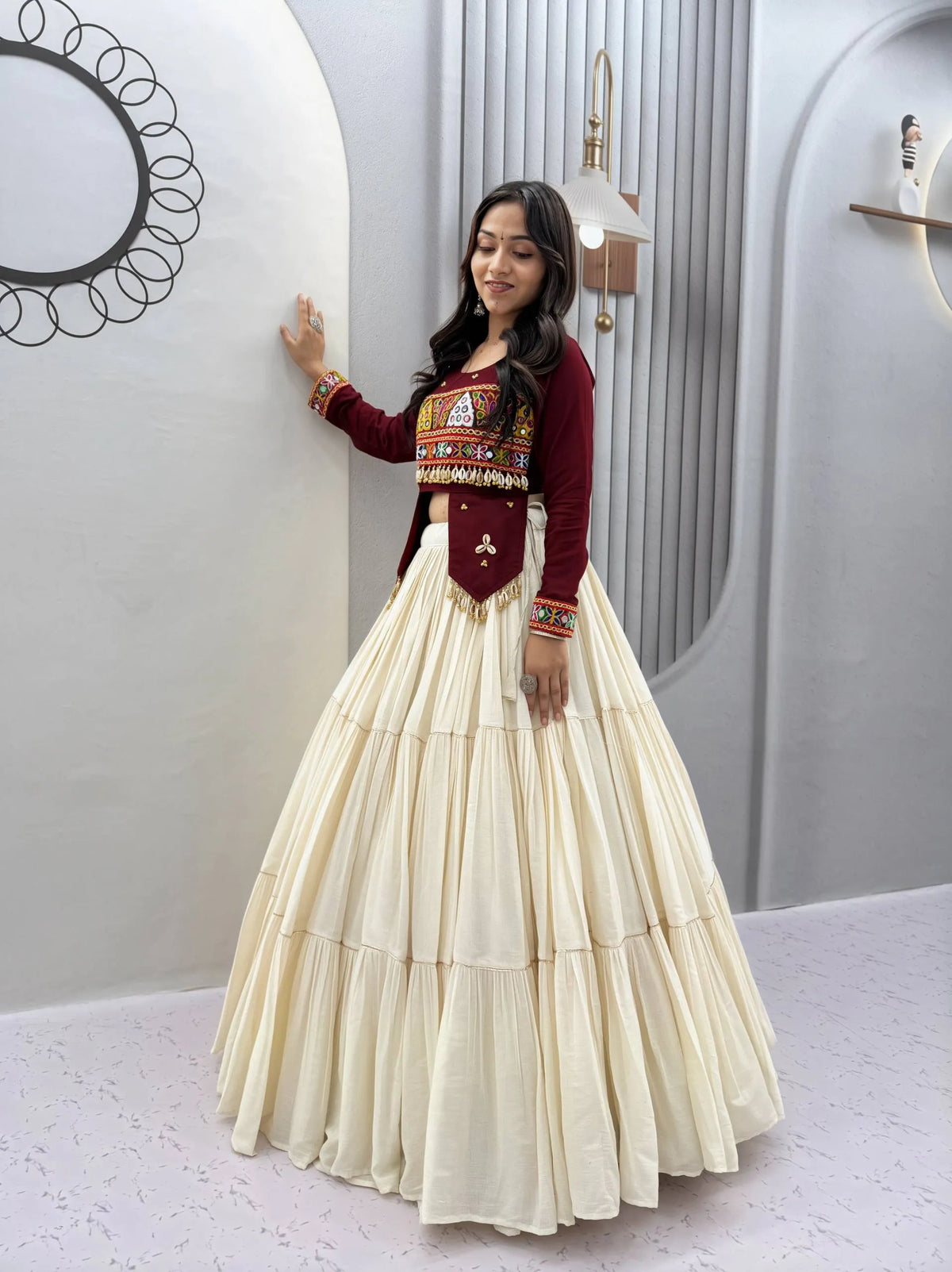 Navratri Special Handwork Cotton Lehenga Choli