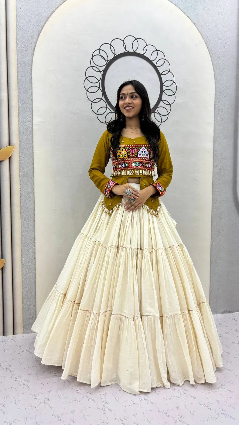 Navratri Special Handwork Cotton Lehenga Choli
