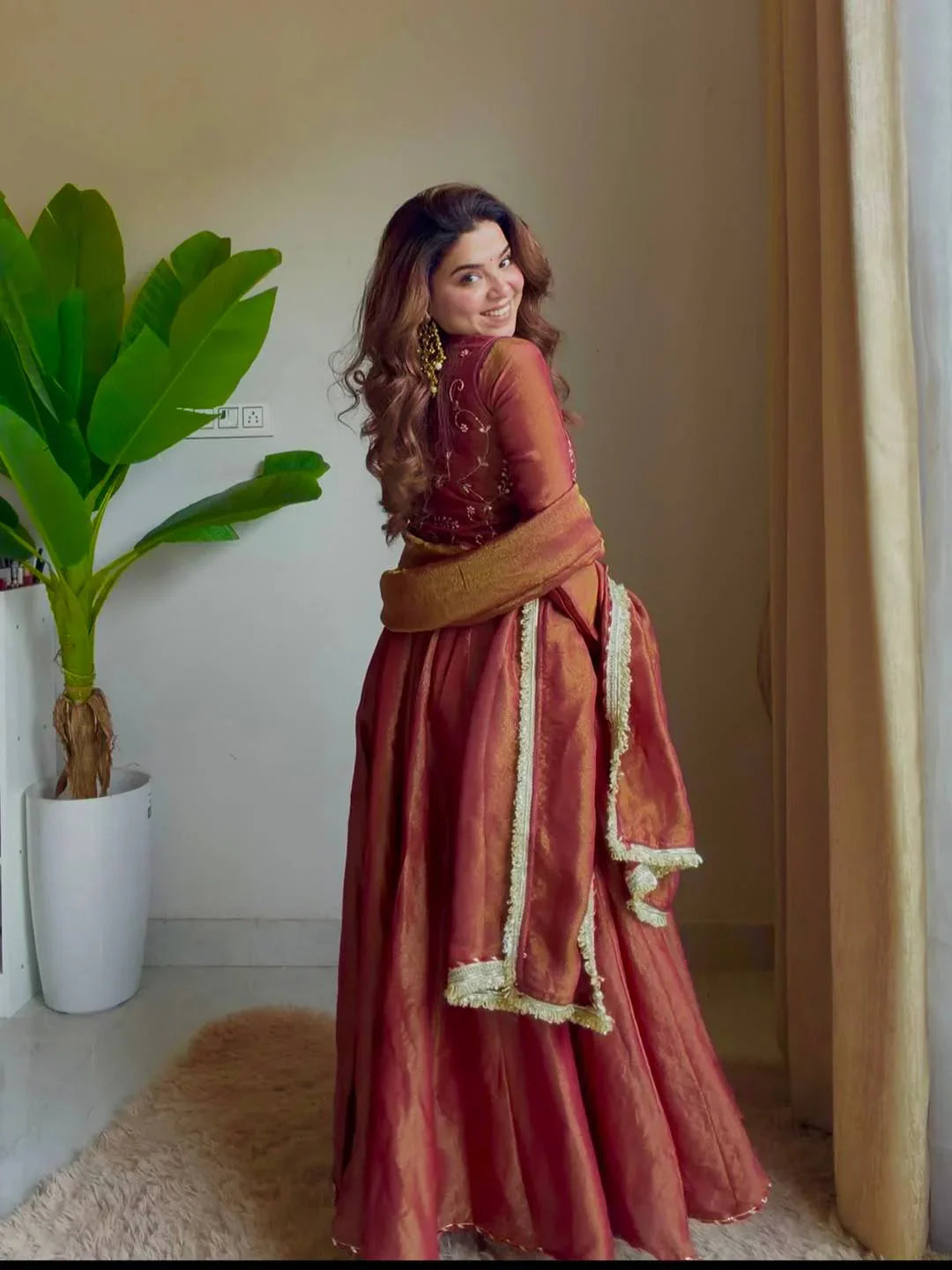 Mita Heavy Traditional Embroidered Koti Anarkali Suit Set