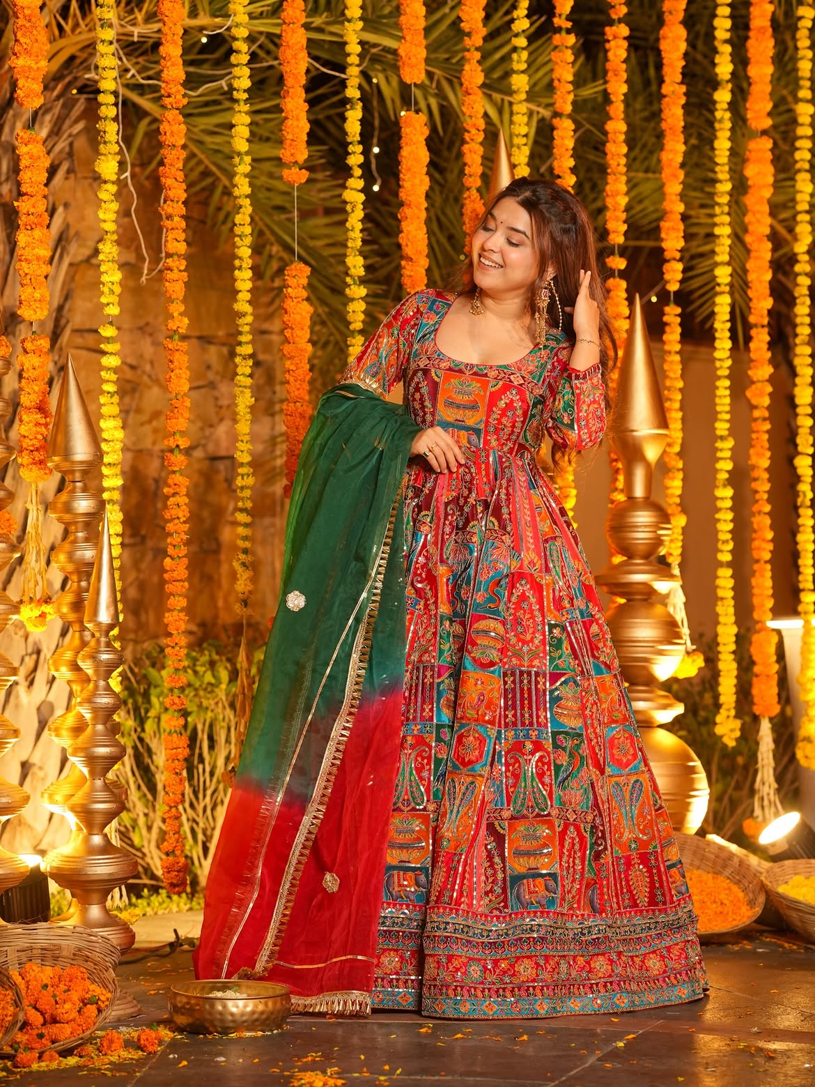 Rangshaa Heavy Embroidered Maxi Set