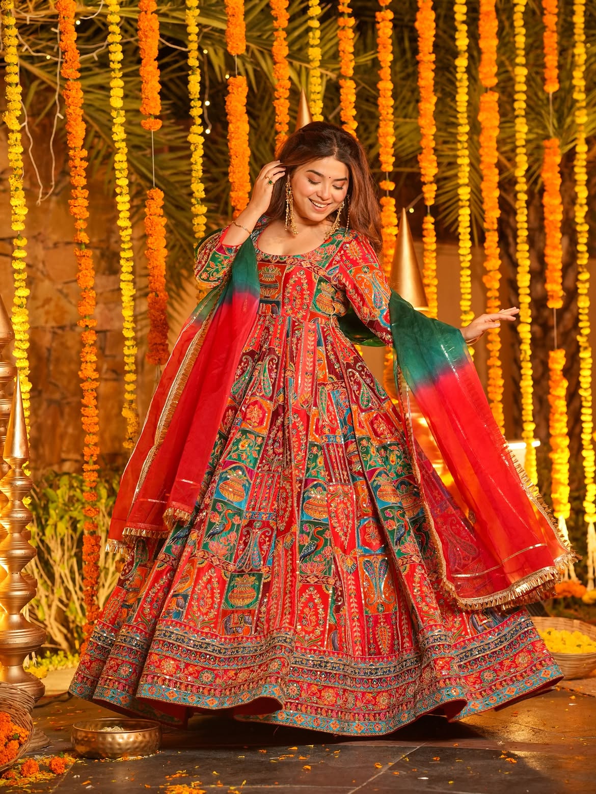 Rangshaa Heavy Embroidered Maxi Set