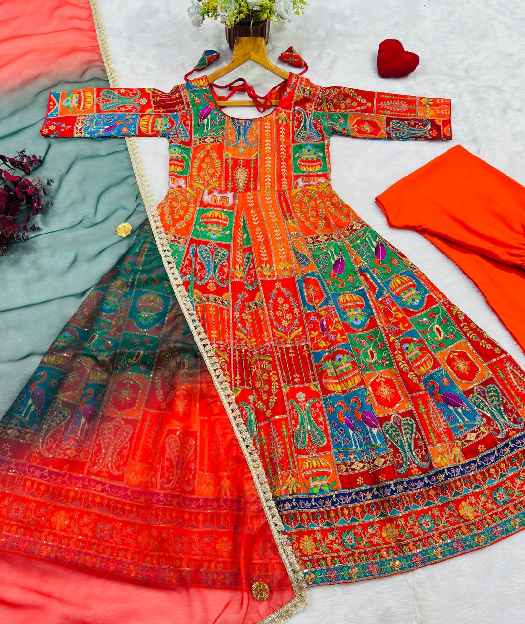 Rangshaa Heavy Embroidered Maxi Set