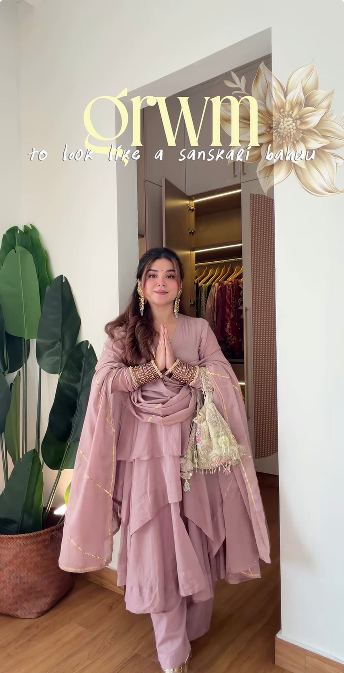 Mal Chanderi Layered Kurta With Palazzo Suit