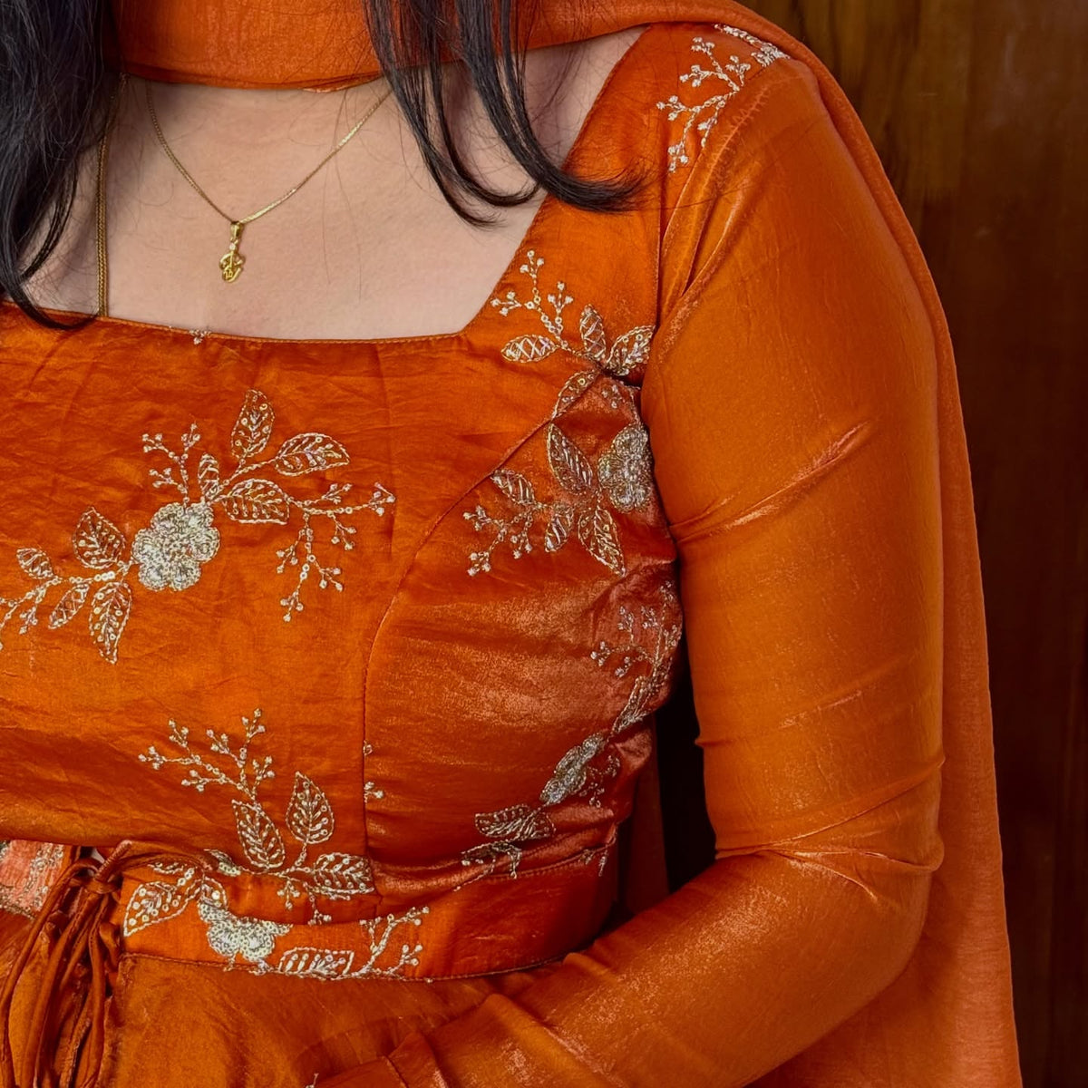 3 in 1 Traditional Stitched Lehenga Set With Color