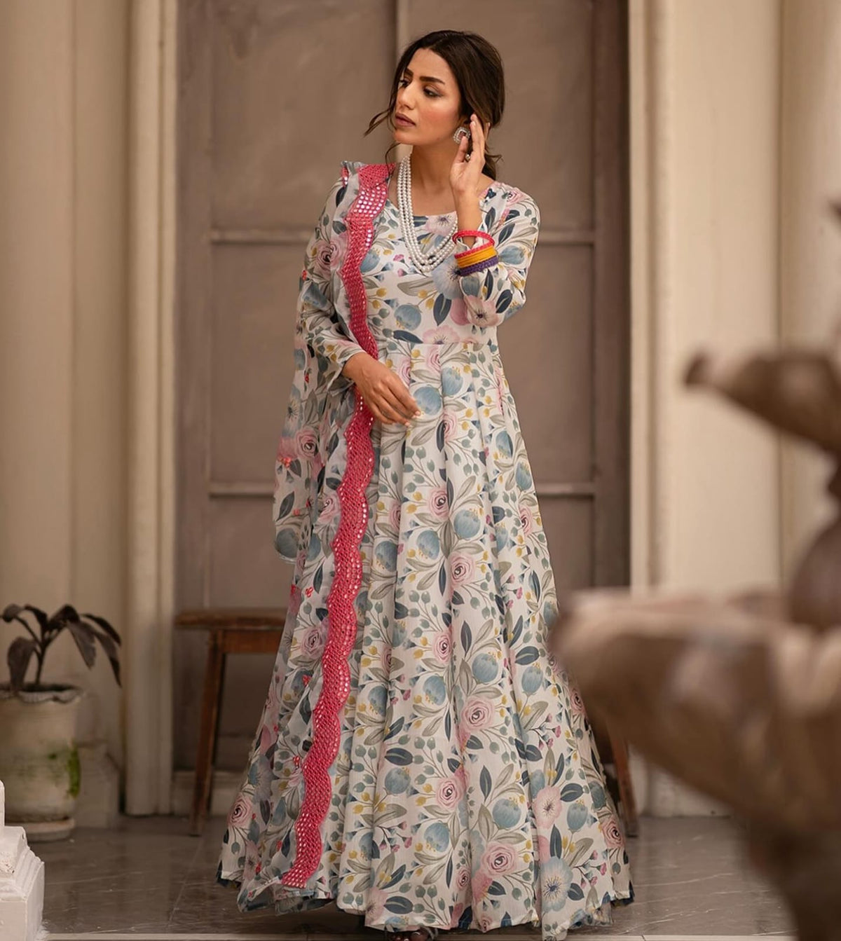 Heena's Printed Desiner Suit Set