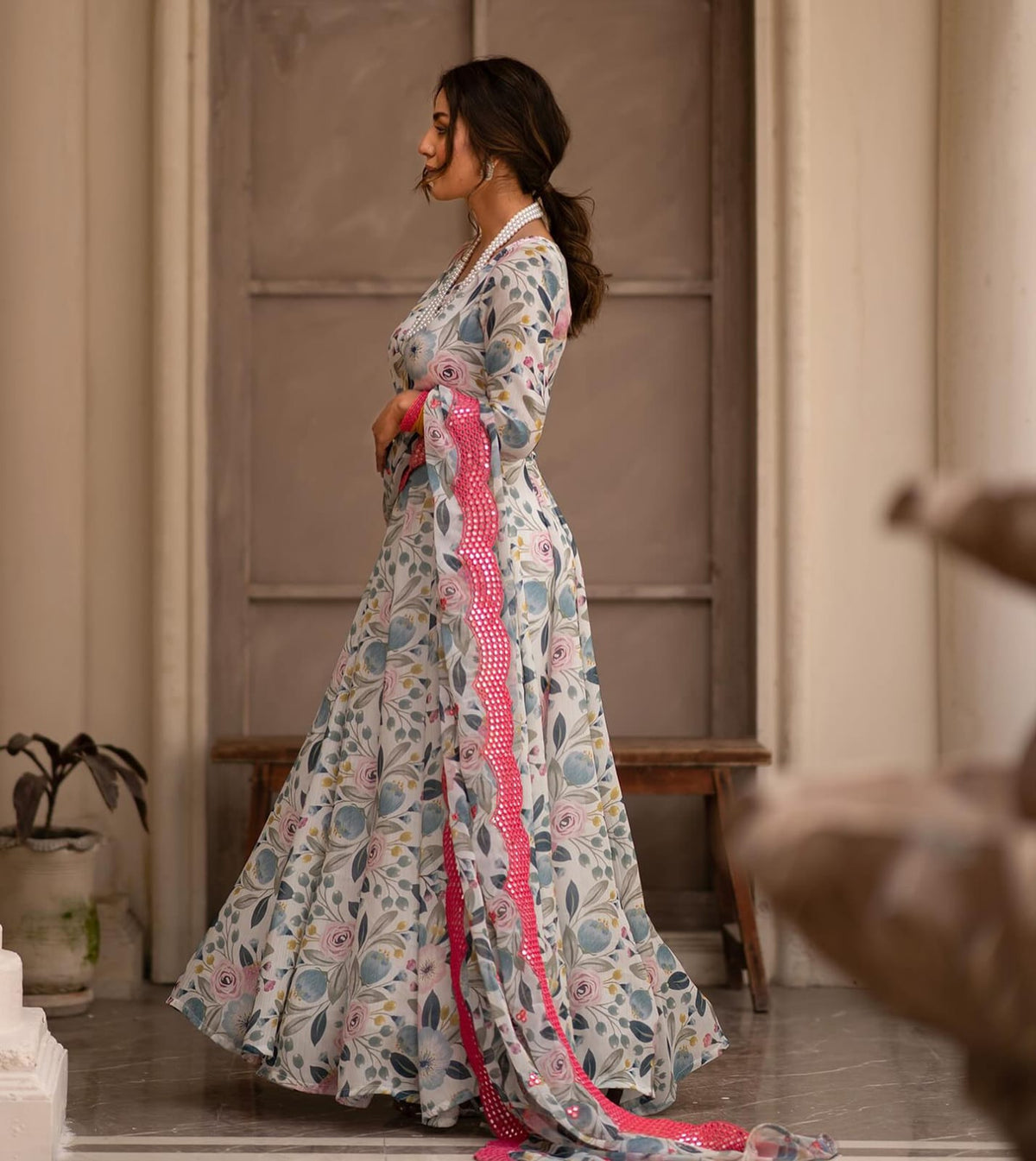 Heena's Printed Desiner Suit Set