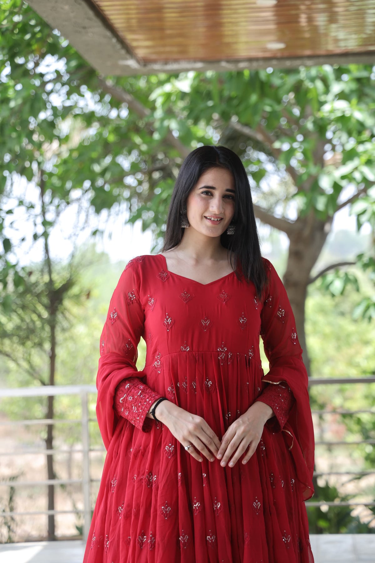 Maroon Premium Quality Anarkali Suit Set