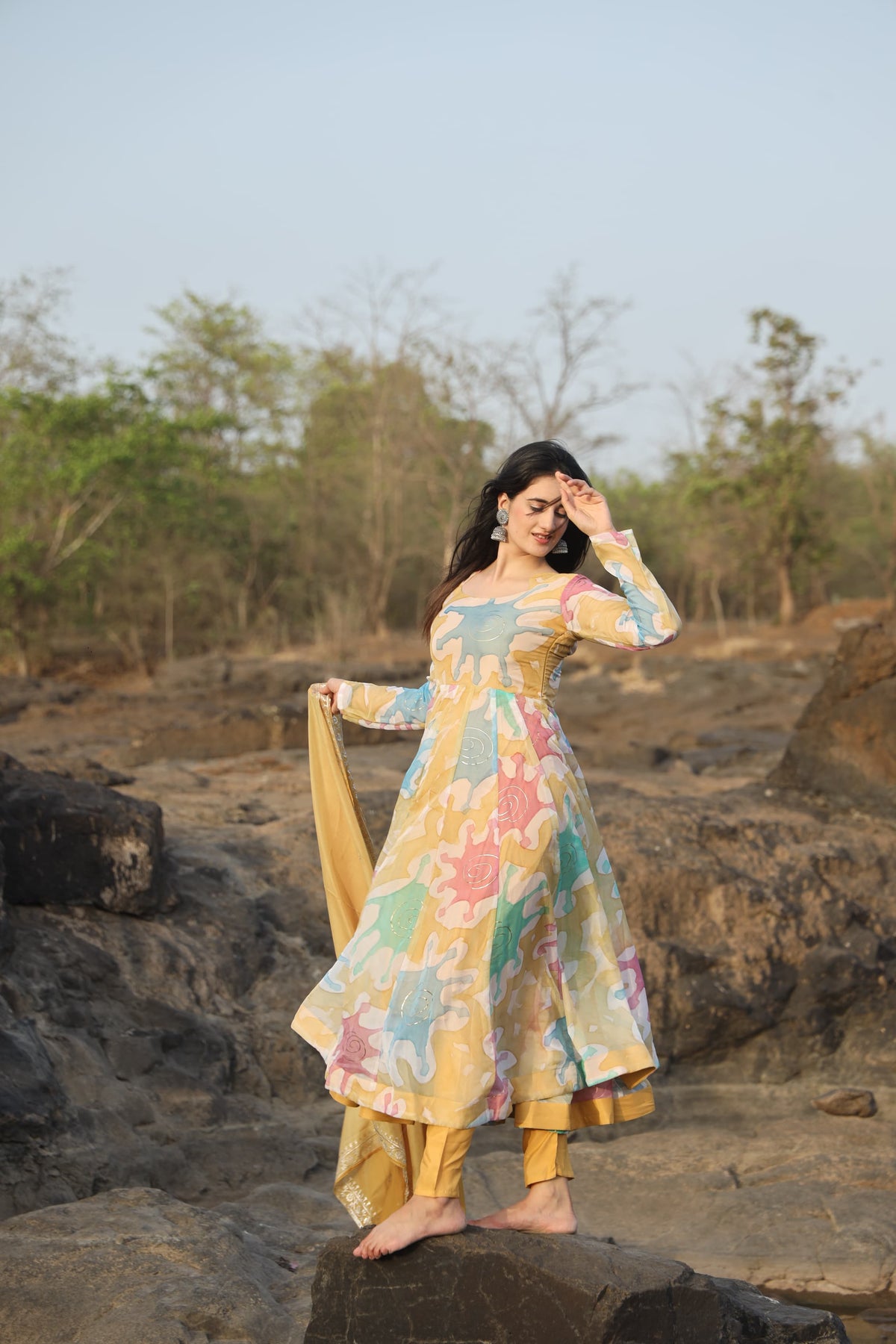 Kajal's Multi Coloured Suit
