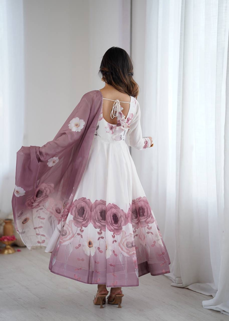 Jiyara Onionpink Color Anarkali Suit Set