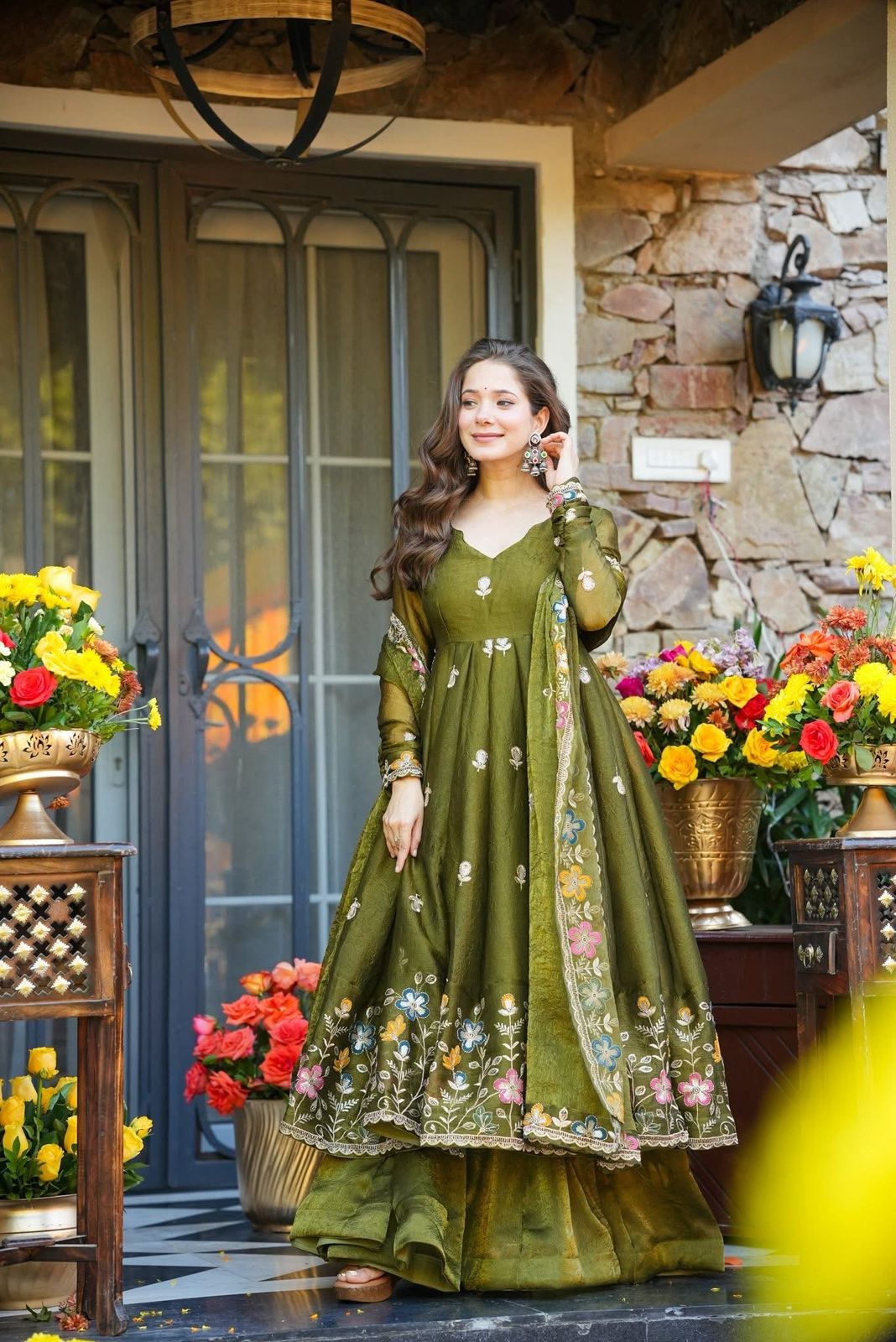 Naishvika Floral Anarkali Anarkali Suit Set