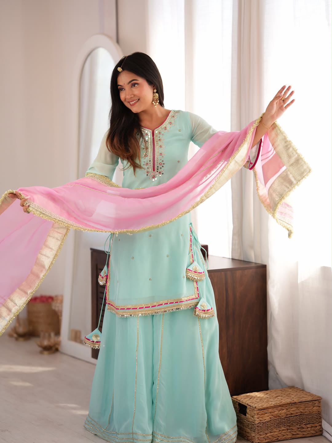 Kaumya Neon Elegant Sharara Suit Set