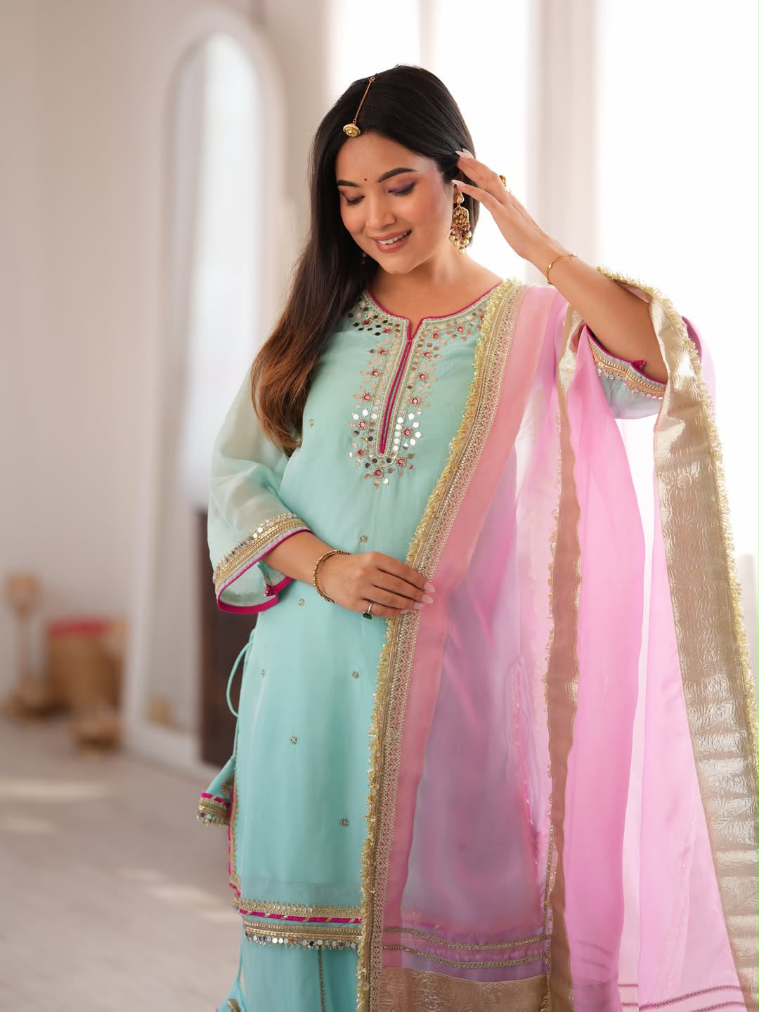 Kaumya Neon Elegant Sharara Suit Set