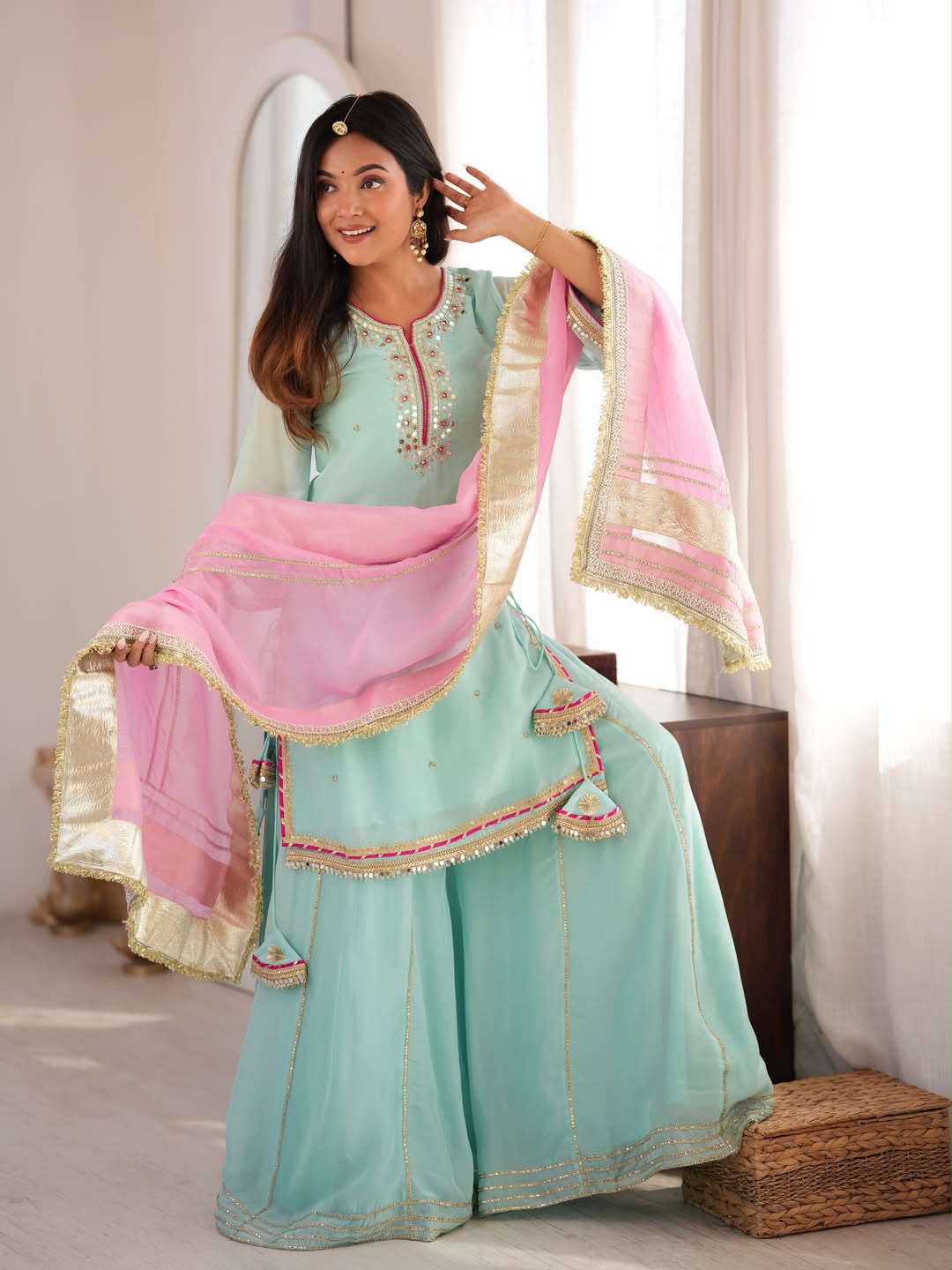 Kaumya Neon Elegant Sharara Suit Set