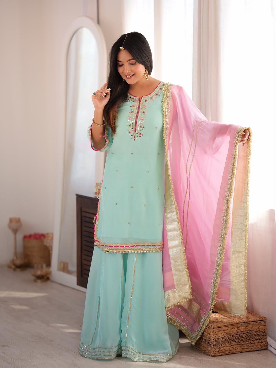 Kaumya Neon Elegant Sharara Suit Set