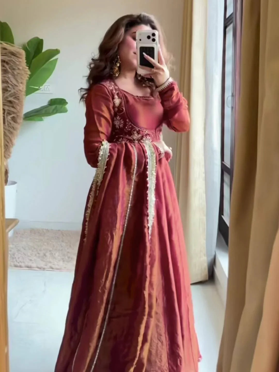 Mita Heavy Traditional Embroidered Koti Anarkali Suit Set
