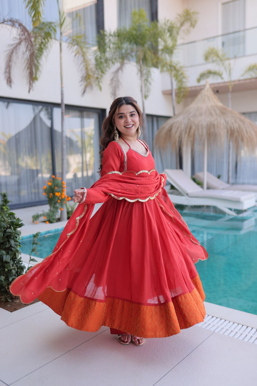 Queen Look β Premium Red Anarkali Suit Set