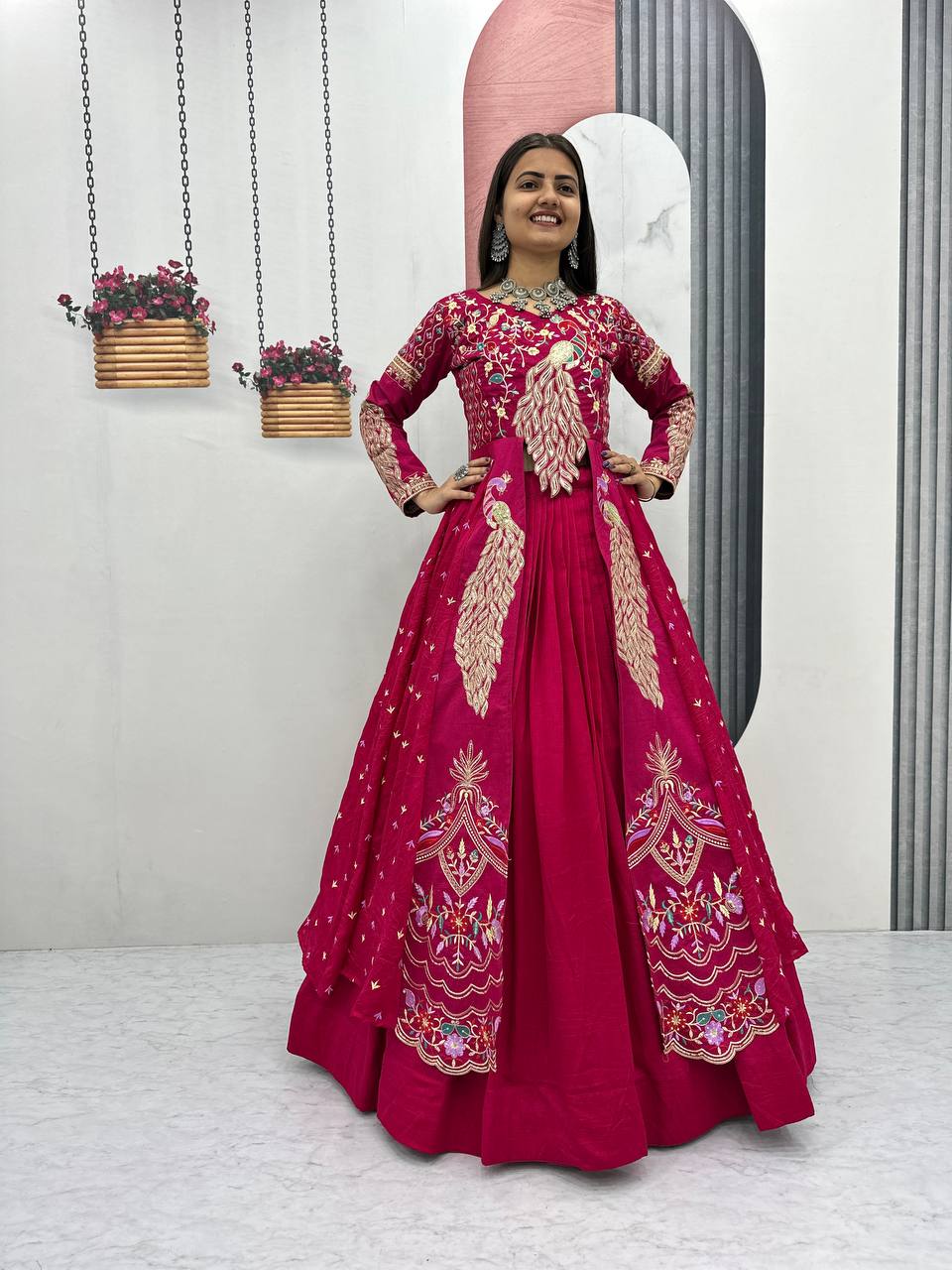 Premium Quality Heavy Traditional Crop Top with Shrug