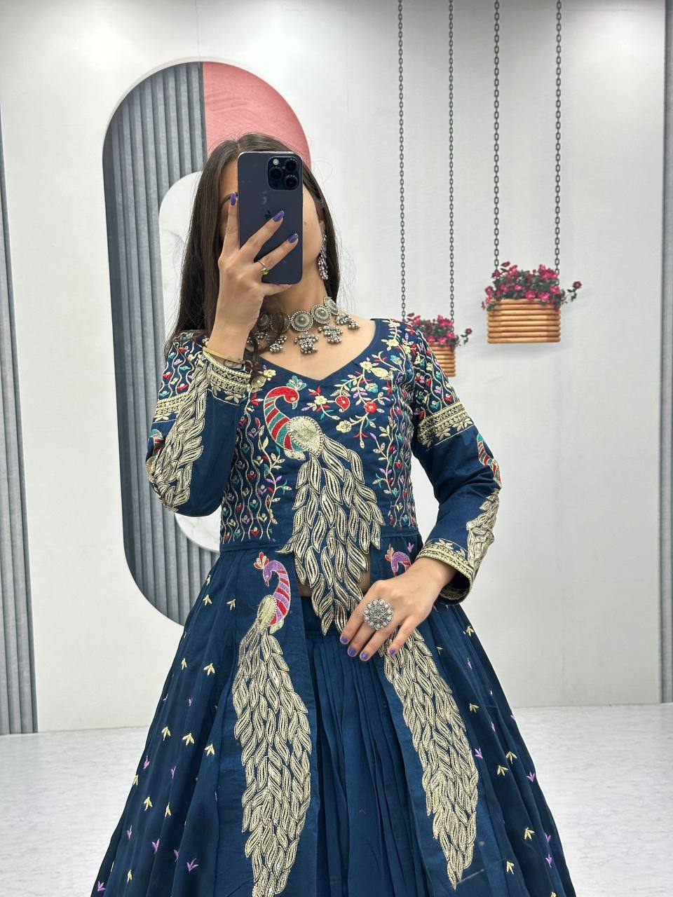 Premium Quality Heavy Traditional Crop Top with Shrug