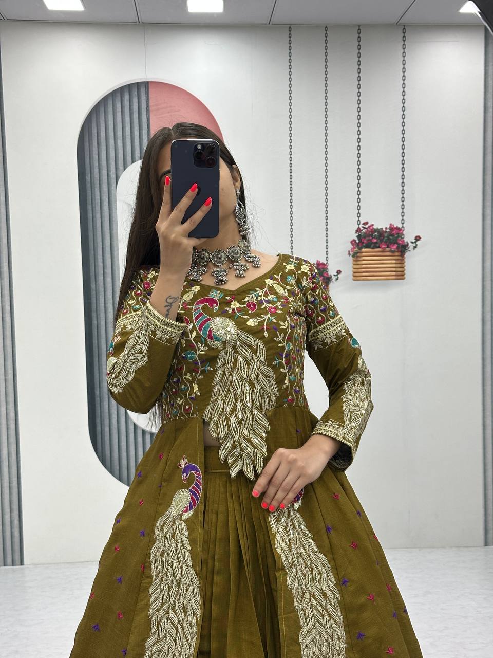 Premium Quality Heavy Traditional Crop Top with Shrug
