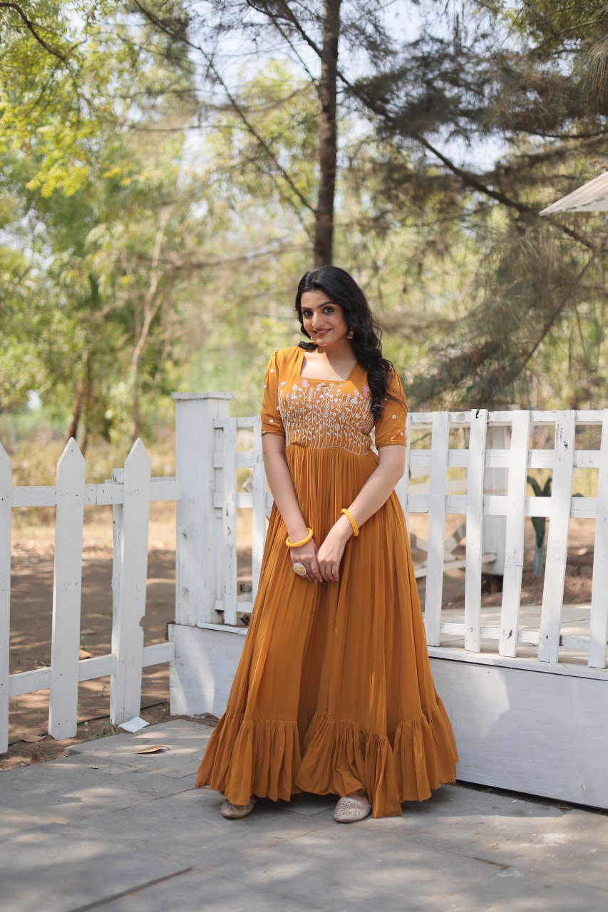 Partywear Embroidered Work GOWN KA-1109