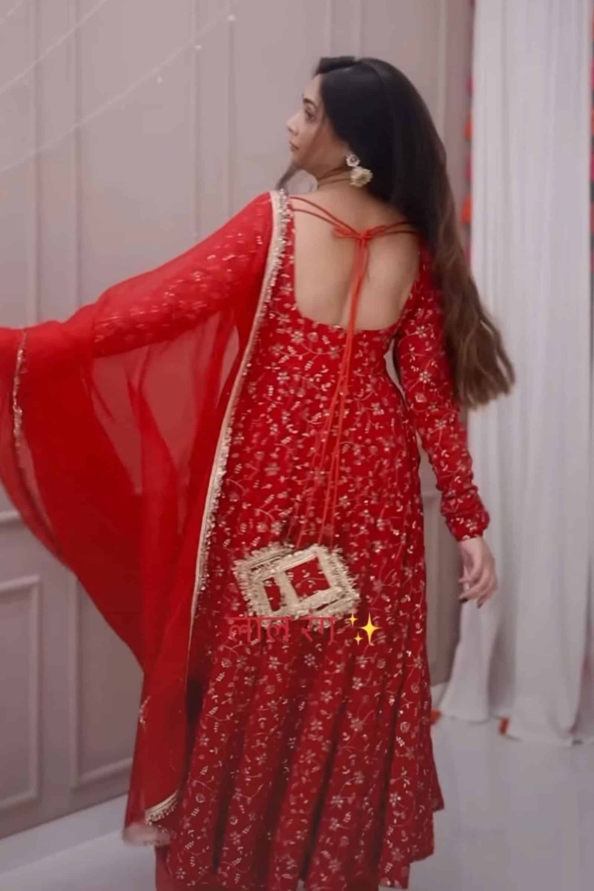 Stunning Red Colour Premium Anarkali Suit Set