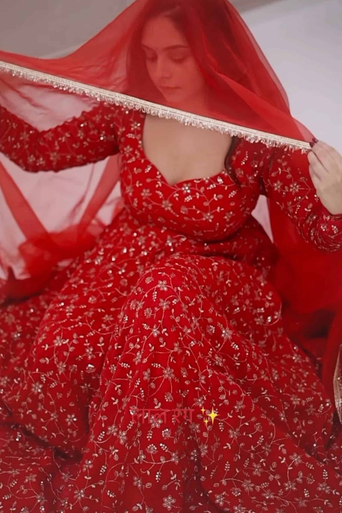 Stunning Red Colour Premium Anarkali Suit Set