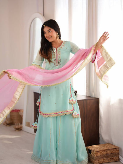 Kaumya Neon Elegant Sharara Suit Set