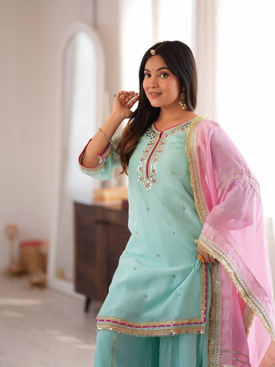 Kaumya Neon Elegant Sharara Suit Set