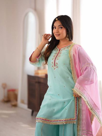 Kaumya Neon Elegant Sharara Suit Set