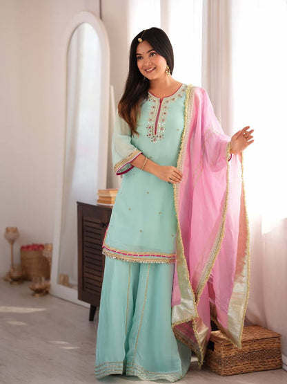 Kaumya Neon Elegant Sharara Suit Set