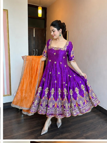 Malveera Premium Quality Anarkali Suit Set
