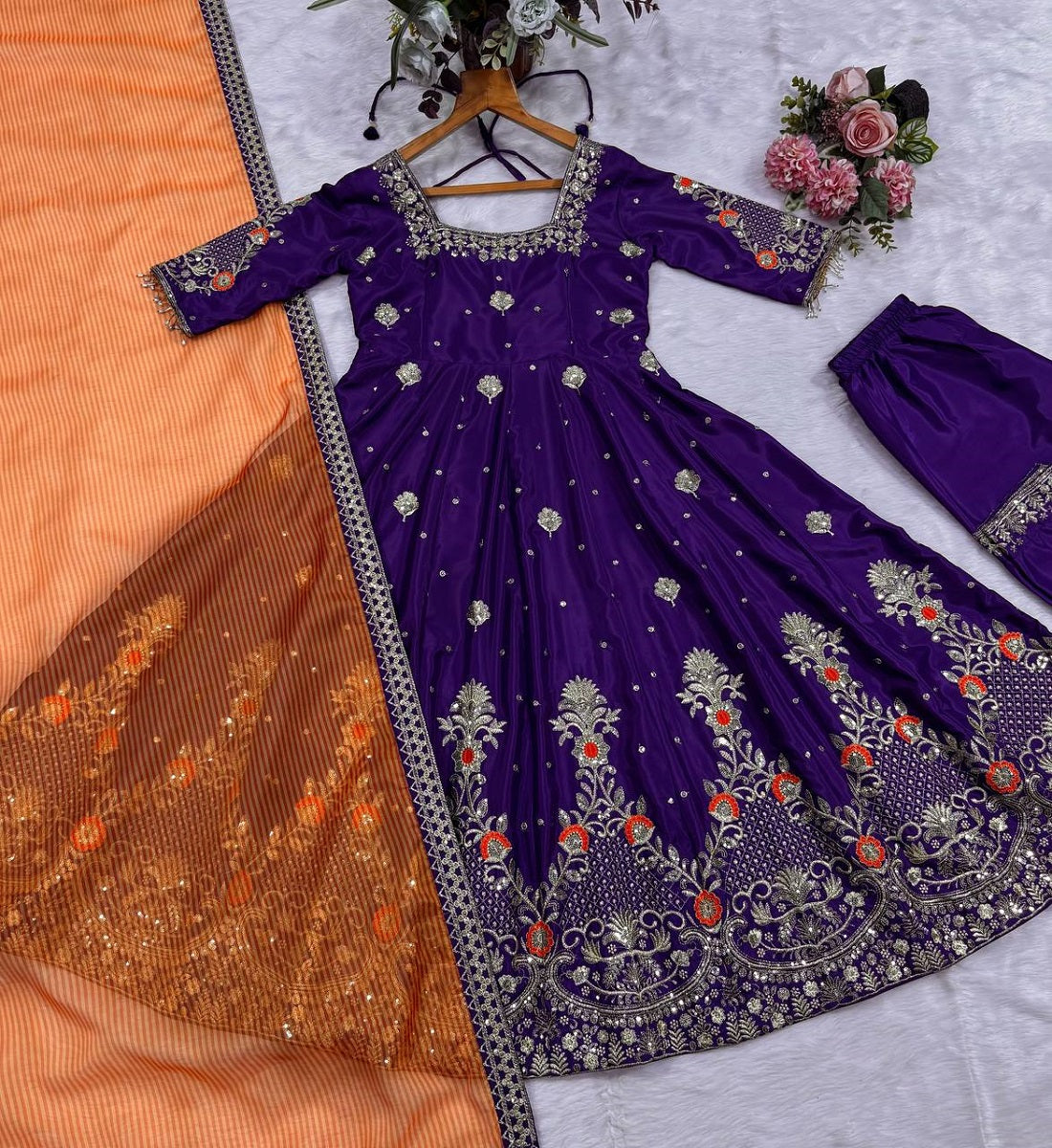 Malveera Premium Quality Anarkali Suit Set