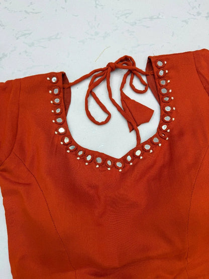 Navratri Special Rayon Cotton Mirror Work Lehenga Choli