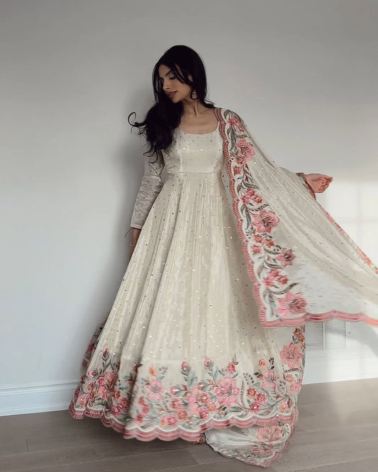 Aarushi Heavy Pure Vichitra Silk Gown