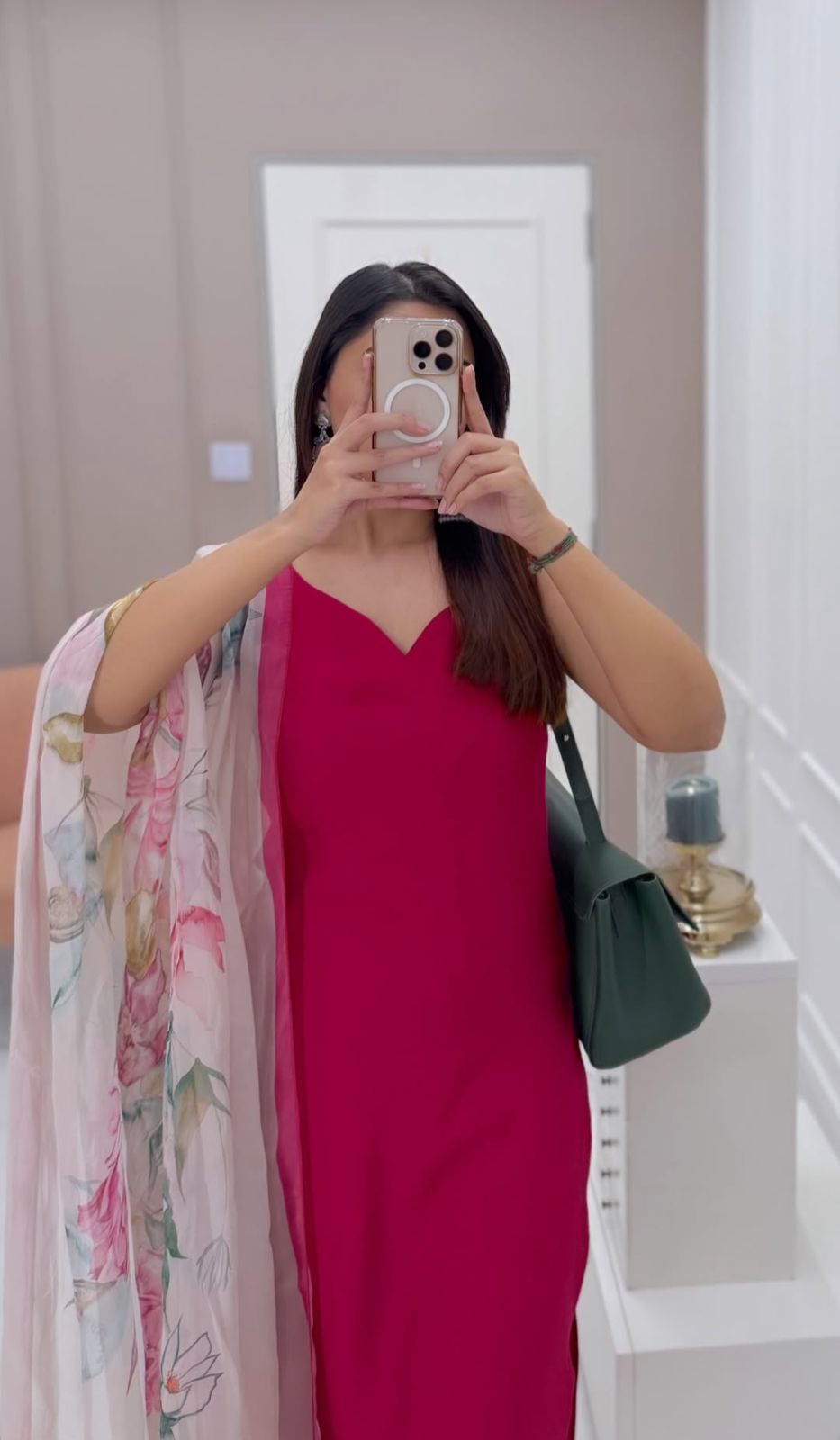 Georgette Kurta Set with Printed Dupatta